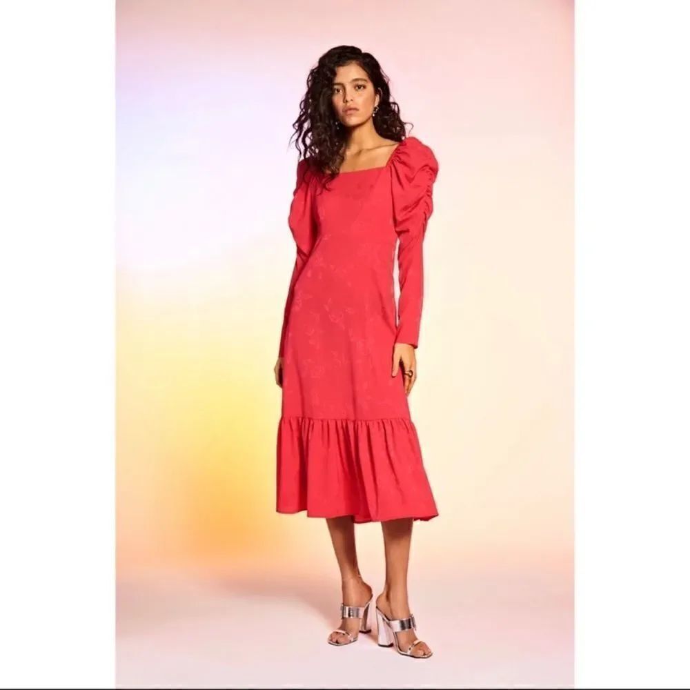 REVOLVE ANTHROPOLOGIE Cras Lisecras Maxi Dress in Paradise Pink with Floral